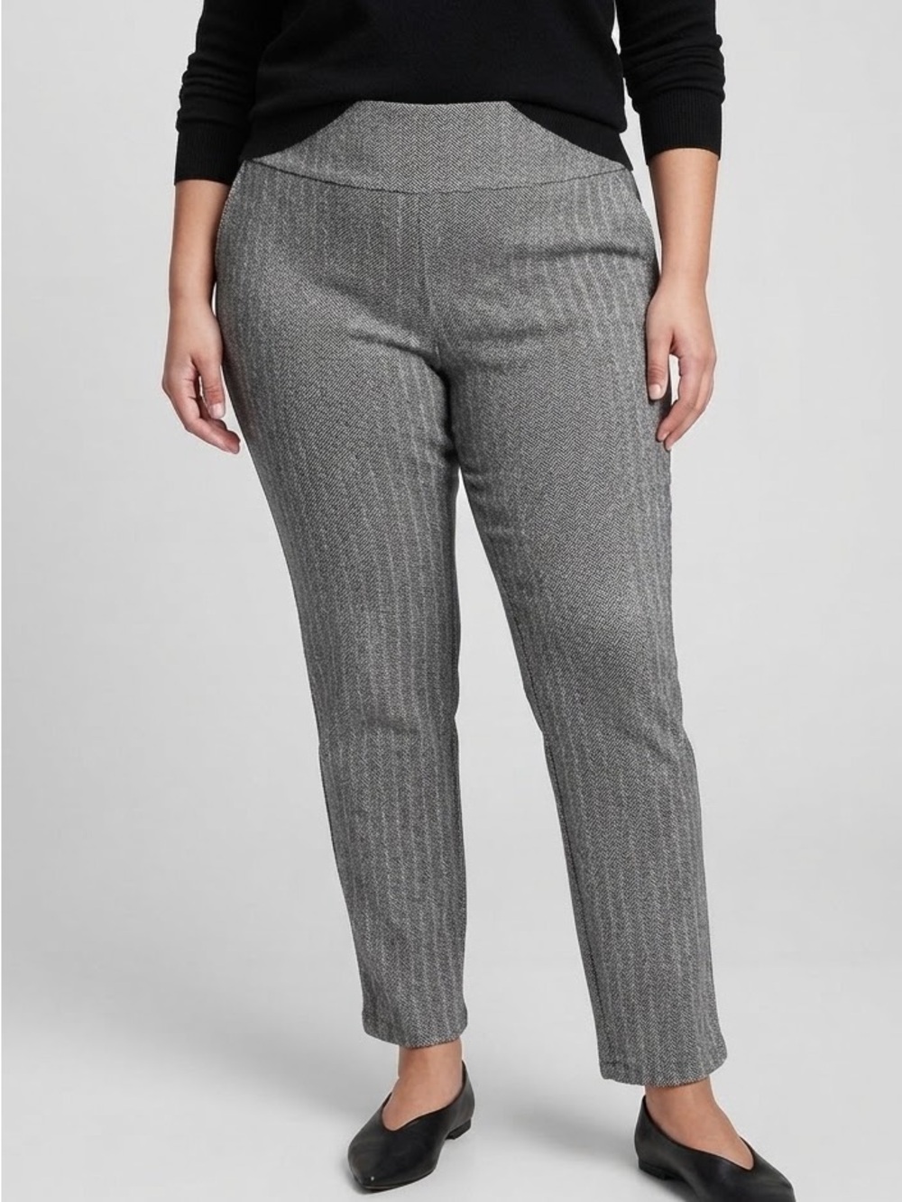 OLD NAVY Charcoal Chevron Pull On Dress Pants  size 18